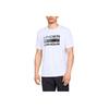 Under Armour Letter Logo Print Round Neck Sports Short Sleeve T-Shirt Men Tops White 1329582-100