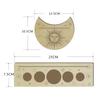 Portable Wooden Tarot Card Display Stand Moon Shape Design Divination Board Tarot Card Holder Set