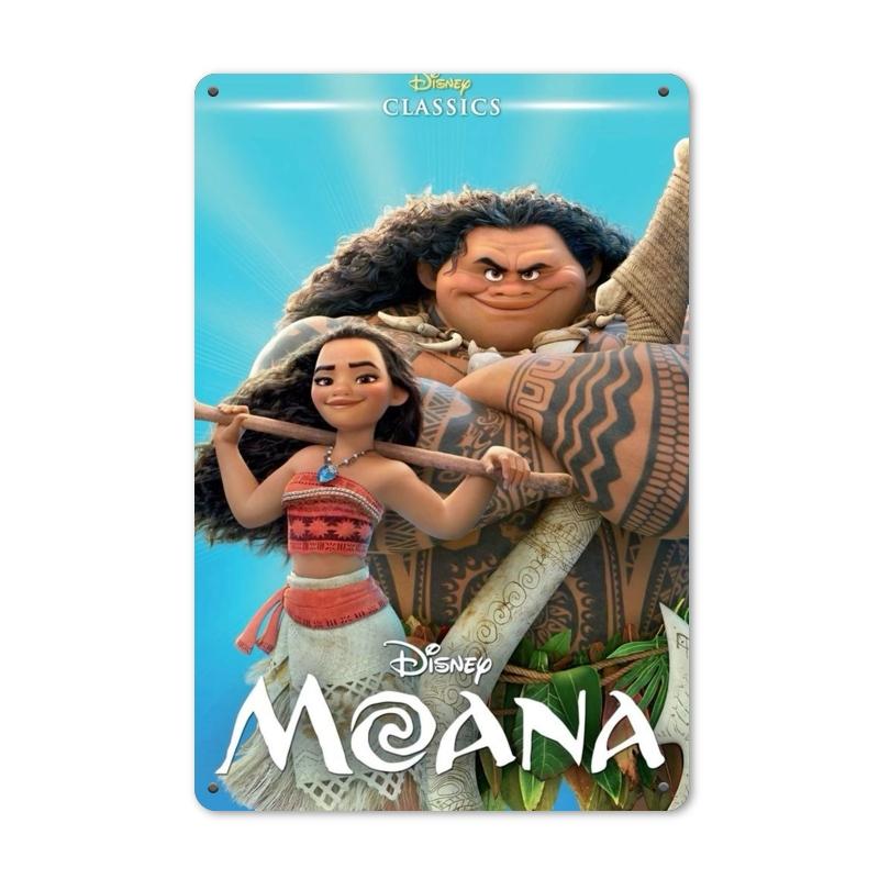 1pc "Disney's Oceanic Adventure" 20.32x30.48 Cm Iron Wall Hanging, Suitable for Bedroom and Home Decoration, Bringing Tropical a