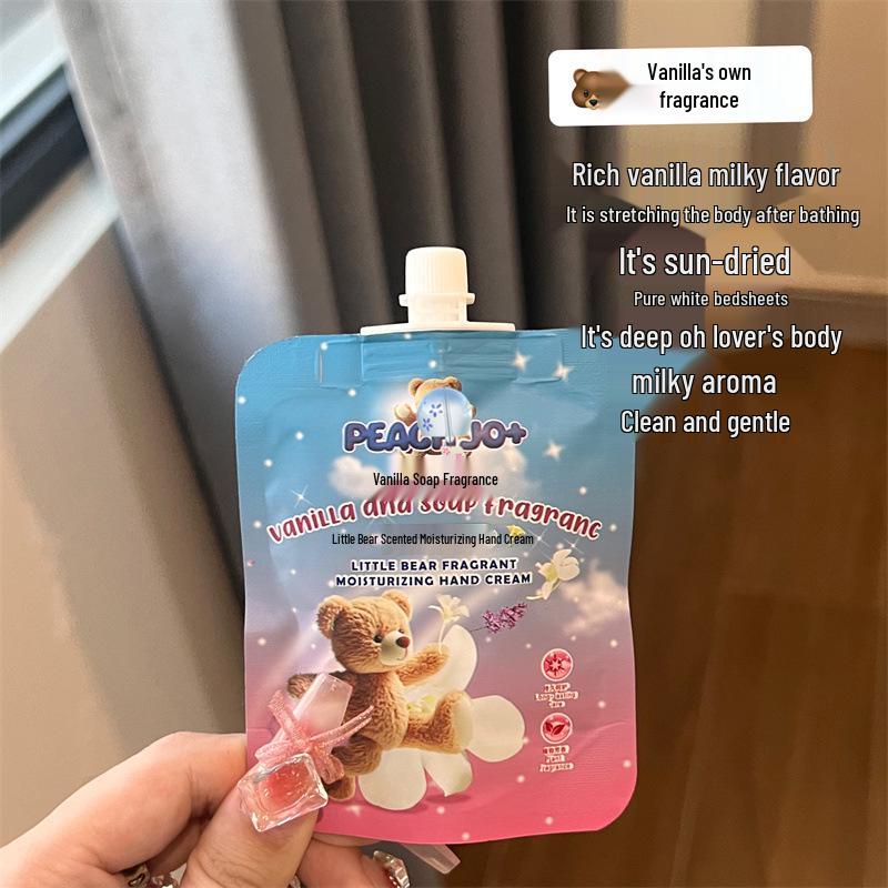 

Yalin PEACHJO+ Крем для рук с мишкой: Легкий аромат, нежирный, увлажняющий и против обветривания.