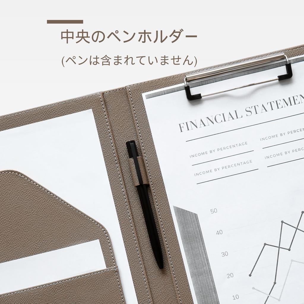 A4 Binder Clipboard PU Meeting Pad Clip Desk Pad Signature A4 Document Folder for Contract Office Supplies Folder, Bi-fold Leather, File, Folder,