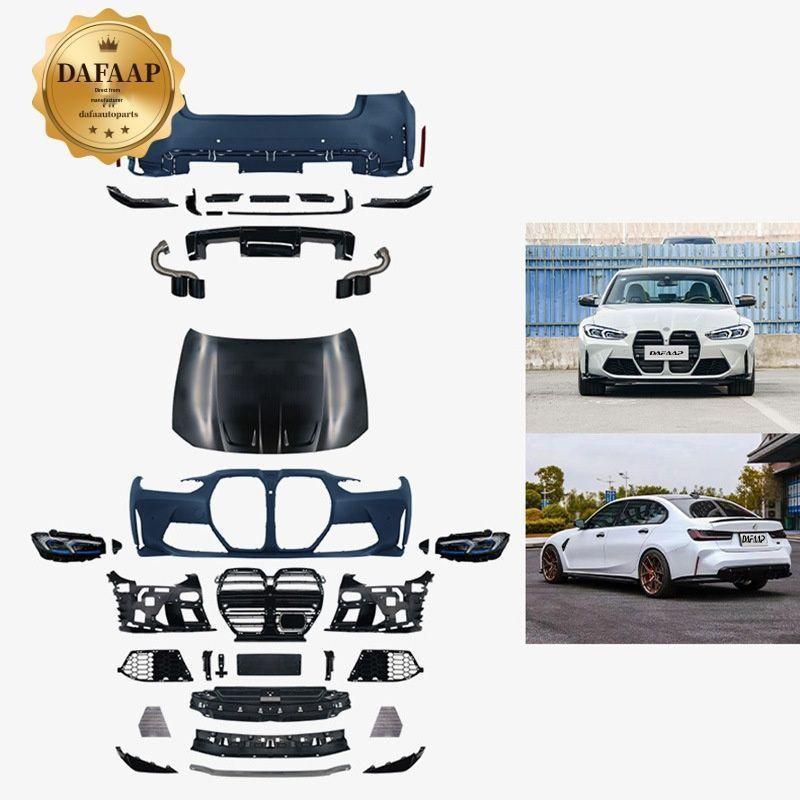 BMW 5 Series F10 Upgrade: M4 Style Body Kit with Bumper, Grille, Fender, and Rear Diffuser.