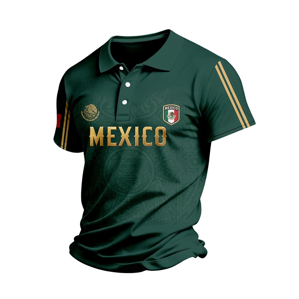 Men's Casual Striped Color-Block Short Sleeve Shirt for Everyday Wear