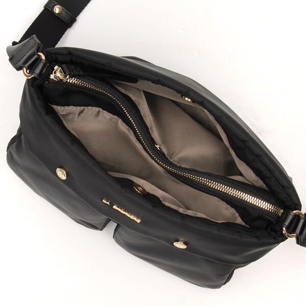 Schultertasche Greige mit doppelter Fronttasche [Lava Gagery], (26)