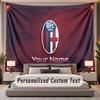 Custom Name Text Tapestry Bologna FC Personalized Polyester Wall Tapestry For Bedroom And Room