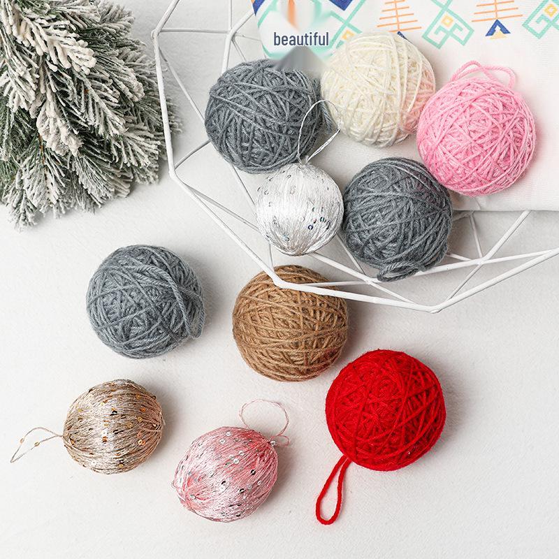 Christmas Yarn Ball Tree Pendant - Creative DIY Yarn-Wrapped Decorative Ornament