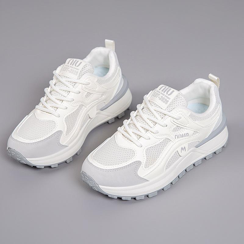 

Весенняя платформа папины кроссовки студенческие беговые сетчатые спортивные кроссовки мягкая подошва нескользящие повседневные кроссовки женские 40 серый