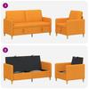 2 Piece Storage Sofa Set Dark Yellow Polyester