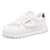 Modische Freizeit schuhe für Frühling und Sommer 2025, atmungsaktive weiße Mesh-Schuhe für Damen, neue koreanische Version, Damenschuhe mit dicker Sohle