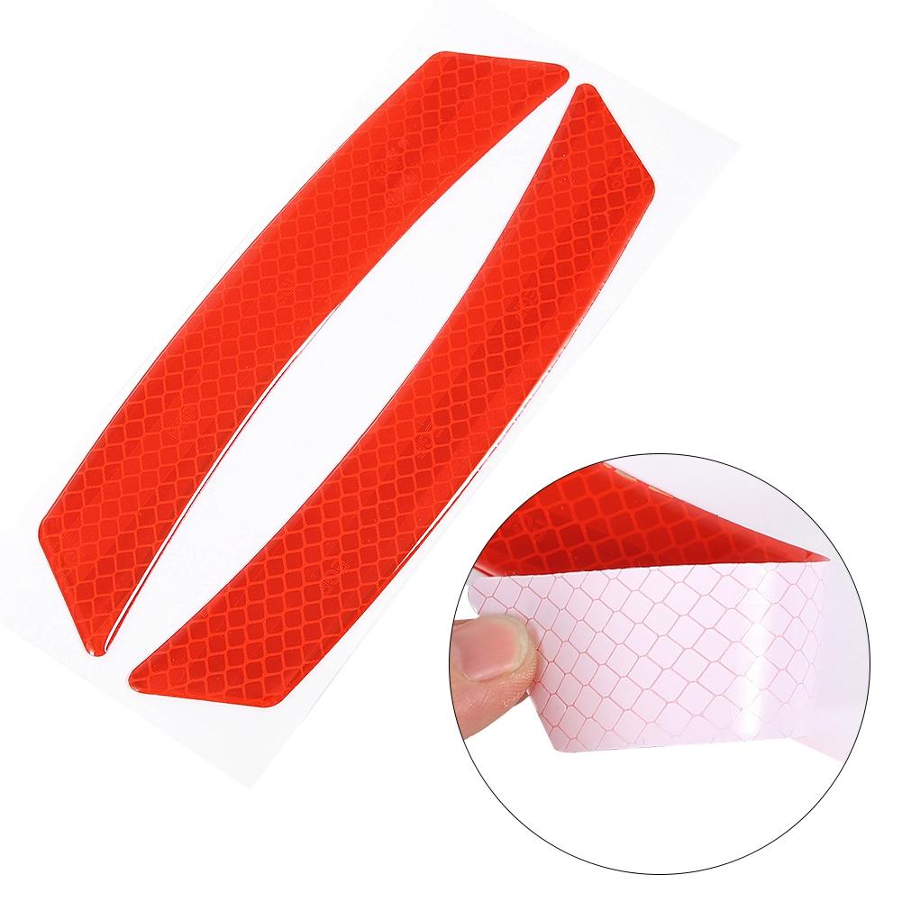 2 szt. Universal Car Reflektor odblaskowa naklejka na koło Brwi Taśma ostrzegawcza bezpieczeństwa