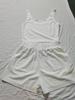 2025 Summer Women's Knitted Sleeveless Casual Solid Color Set