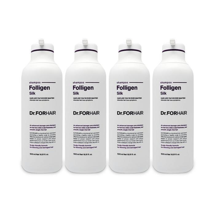 DR.FORHAIR Folligen Silk Shampoo for Damaged Hair 500ml x 4 Ss (15779850)