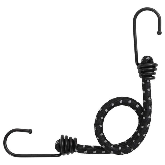 VidaXL Cordes élastiques avec bandes réfléchissantes et crochets 50pcs, cordon élastique avec crochet, sangle élastique avec 4008144