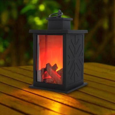 Decorative LED Fireplace Creative Ornament Candle Holder with Simulated Charcoal Flame
