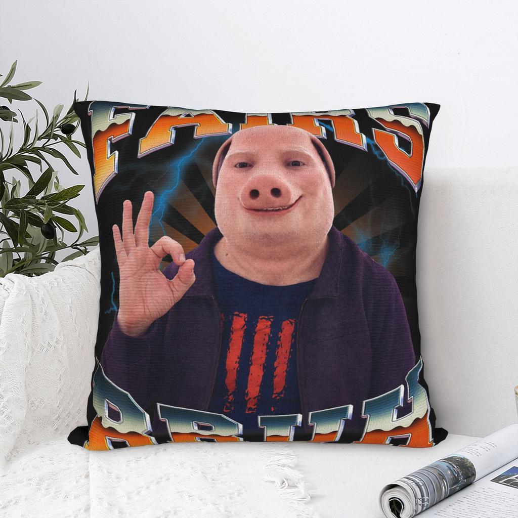 Funny John Pork Fairs Bruh Vintage YBG Slang Meme Pillow Case Comfy Pillow Cover Morden Pillowcases For Sofa Home Decor