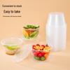 Jiexiangjia Disposable Round Plastic Takeout Containers with Lids