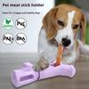 Bite Resistant Dog Toys Treat Stick Holder, Prevents Choking, Rubber Chew Toy, Stress Relief for Dogs Branch Shape, Teeth Cleaning Toy Small