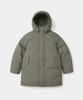 Uniform Bridge Minimal Hooded Goose Down Parka Khaki Gray