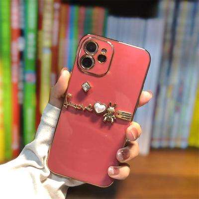Etui na telefon z perłami i metalowym królikiem DIY do MOTO G73 - wysokiej klasy, odporne na upadki EDGE20, w pełni inkluzywne, modne wzornictwo