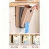 Wall-Hanging Folding Trash Container with Plastic Body for Kitchen Cleanup, Laundry Rooms, Dorms, and Office Use
