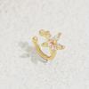 Glamour Lady exquisite schlichte Zirkon-Set-Blumenohrringe Bankettschmuck