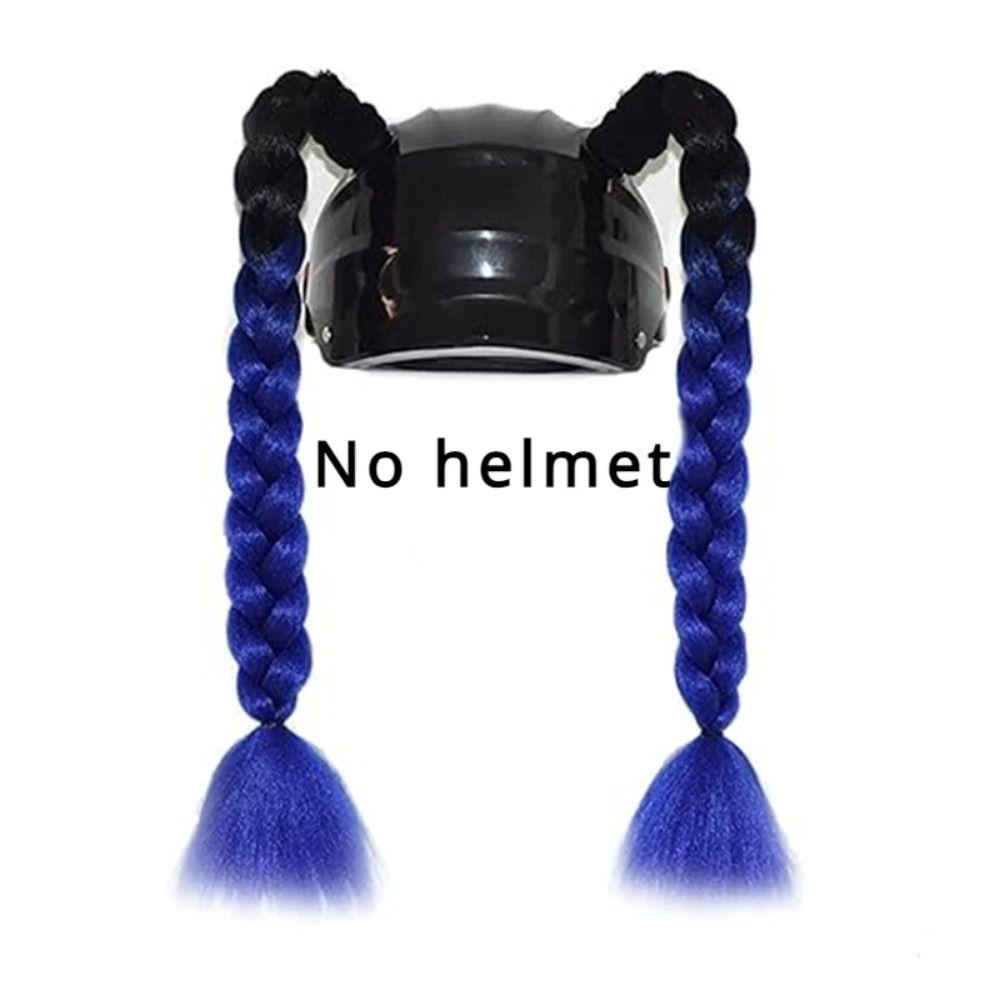 

С присоской для мотоциклетного шлема косы Colorul Twist Dual Pigtail для мотоциклетных шлемов синий/чёрный
