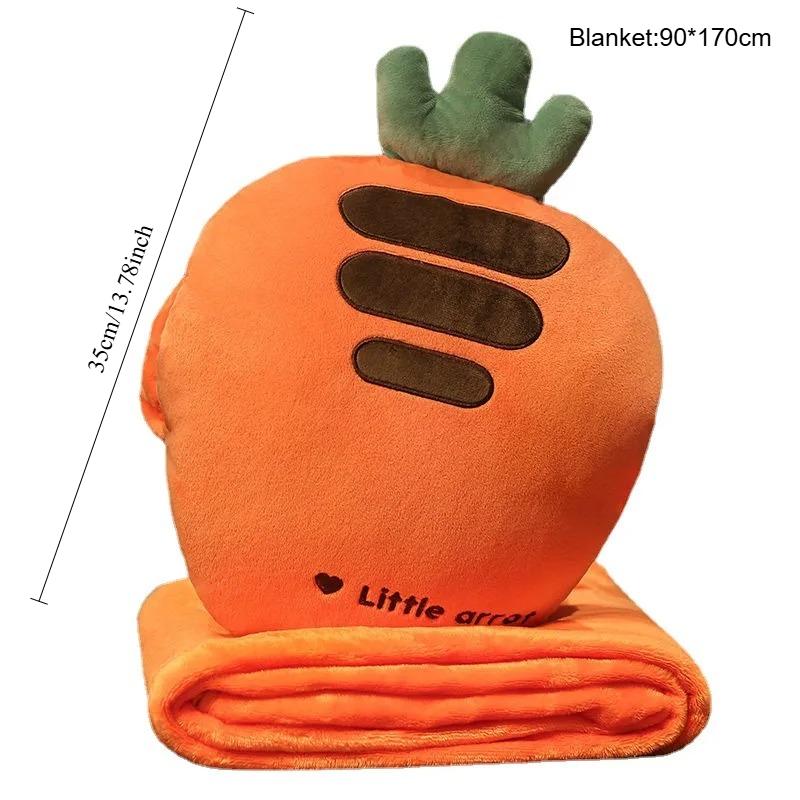 Bolsa Calentadora de Manos Rellena 3 en 1 Almohada Manta de Animales de Dibujos Animados Cojín Bonito Manta para el Hogar Coche Viaje Almohada para Niños Niña Regalo