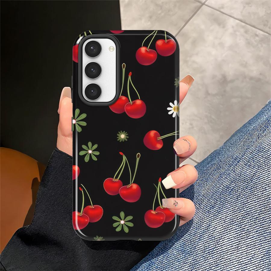 Cute Cherry Soft Cover Capa Phone Case for Samsung Galaxy S25 A16 S24 Ultra S23 S25Ultra A56 A36 S23Ultra S20 FE A26
