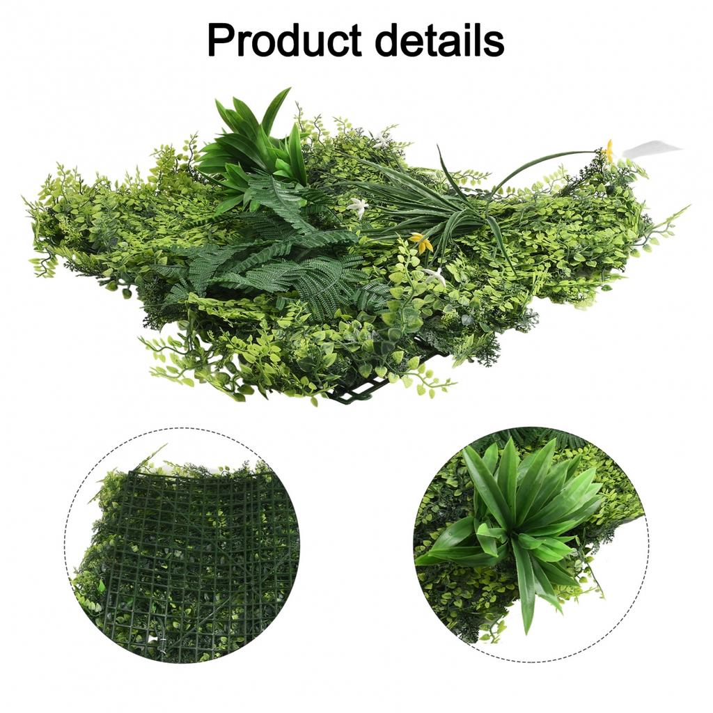 Panouri de Perete cu Plante Artificiale cu Foliș Densă UV Panouri Realiste cu Flori