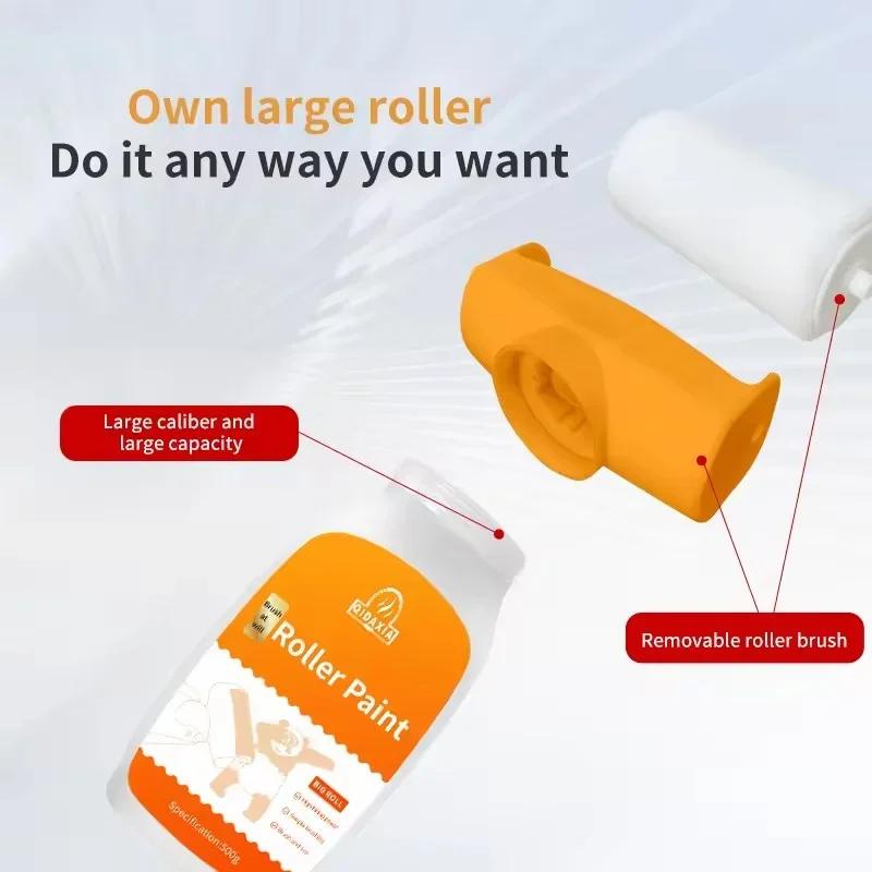 Väggreparationsrollerfärg Hushålls Antibakteriell Vit Vattenburen Latexfärgroller DIY Dekoration Väggputs Rengöringsverktyg