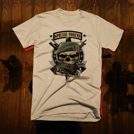 Army Special Forces Ranger T-Shirt Military Sniper Combat Army Green beret XL