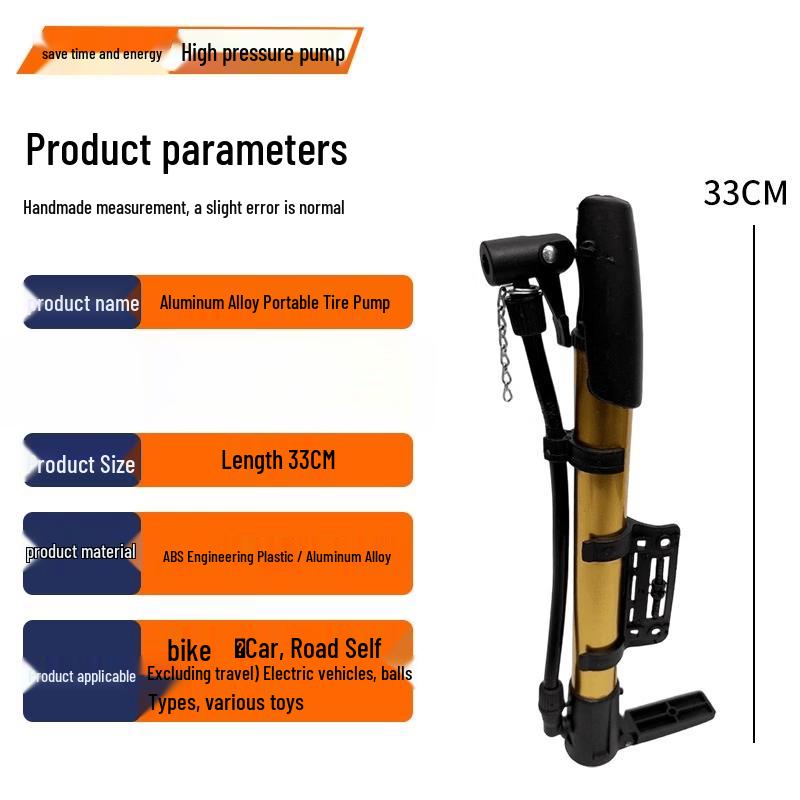Lishi Portable Aluminum Alloy Bicycle Pump