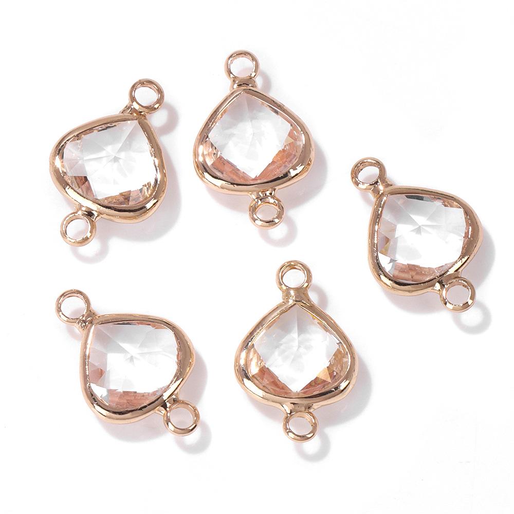 10pcs High End Triangle Glass Crystal Charm Pendant Green Blue White Drop Charm Jewelry DIY Accessorie 10x12mm Wholesale Bulk 10PCS