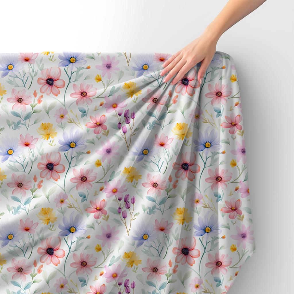 Royal Samt Stoff Polyester Zum Nähen - Motiv Blumen - Rdx2201