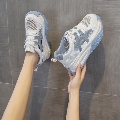 Summer New Shoes Women's Breathable Mesh Platform Sports Shoes Versatile Casual Shoes Trendy Shoes