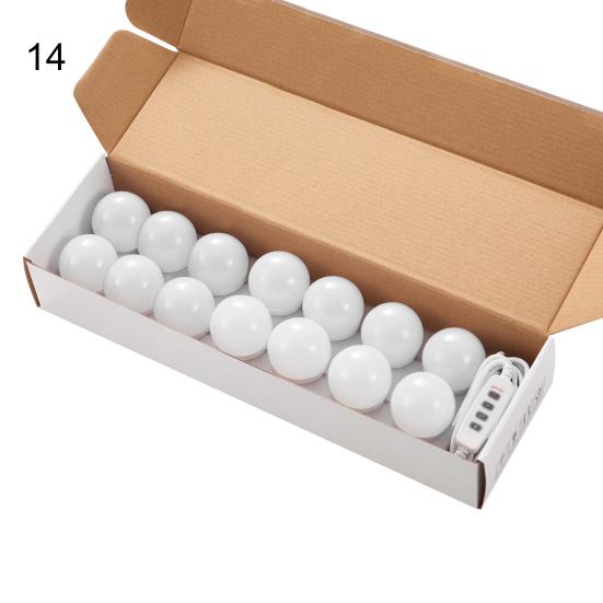 1 Juego de luz de espejo llamativa, luz uniforme autoadhesiva, protege los ojos, luz LED para espejo de tocador DIY