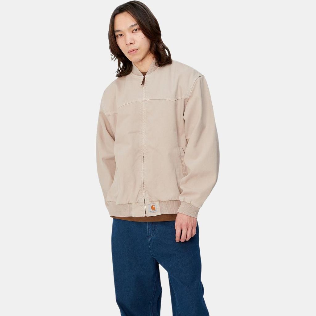 Carhartt WIP SS24 OG Santa Fe Bomber Classic Solid Color Zipper Baseball Collar Long Sleeve Santa Fe Loose Jacket Men Jackets Off-White I033111-1YC-4J