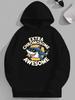 Cartoon Shark with Extra Chromosome Message JPH-9 Plus Size Unisex Hooded Sweatshirt, PLUS SIZE