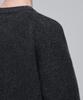MUSINSA STANDARD Oversized Ribbed Crew Neck Knit [Charcoal Gray]