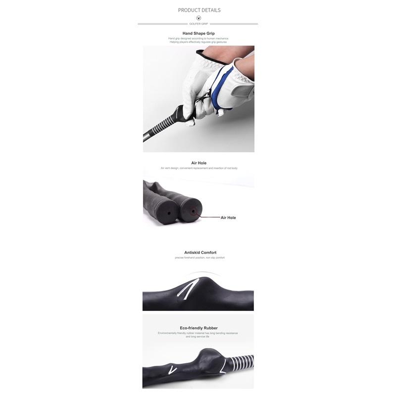 Universal Golf Rubber Grip Handle Swing Trainer Stable Standard Grip Non-Slip High Traction Golf Accessories