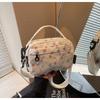 Spring new broken flower canvas bag fashionable versatile small square bag high-end trend shoulder messenger bag