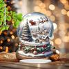 Christmas Decorations Santa Claus and Reindeer - 2D Flat Acrylic Desktop Ornament, Wall Decor Art, Four Seasons Decoration, Novelty Home Decor