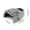 Reptile Cave Resin Rock Shelter House Reptile House For Lizards Bearded Dragon Snake Basking Terrarium Fish Tank