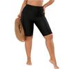 Women's Plus Size Swim Trunks High Waist Shorts Swimwear