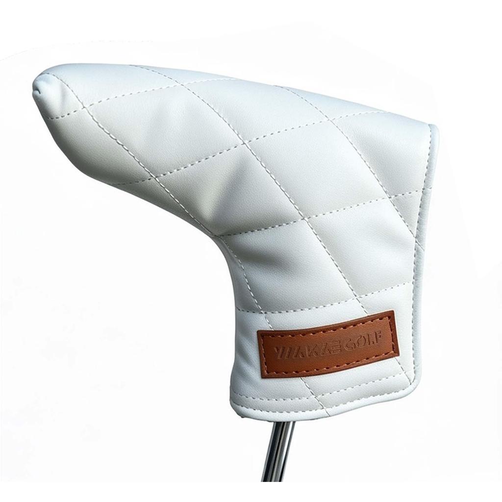 Diamond-Pattern Blade Putter Headcover, White