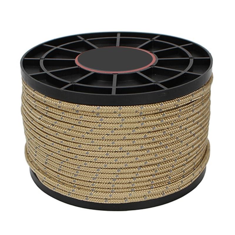 Camping Rope Cord Guy Line for Camping Tent Fixation Travel Backpacks, Outdoor 50M 164Feet 4mm Reflective Tent Guy Rope 1