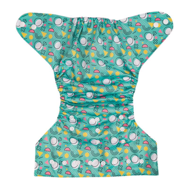 Washable Printed Fabric Diapers for Children: Single Pack with Absorbent Liners and Training Pants