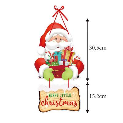 Weihnachts-Türhänger Anhänger Xmas Papierbanner Tropfen Ornamente Weihnachtsmann Schneemann Xmas Autos Frohe Weihnachten Dekorationen 2023