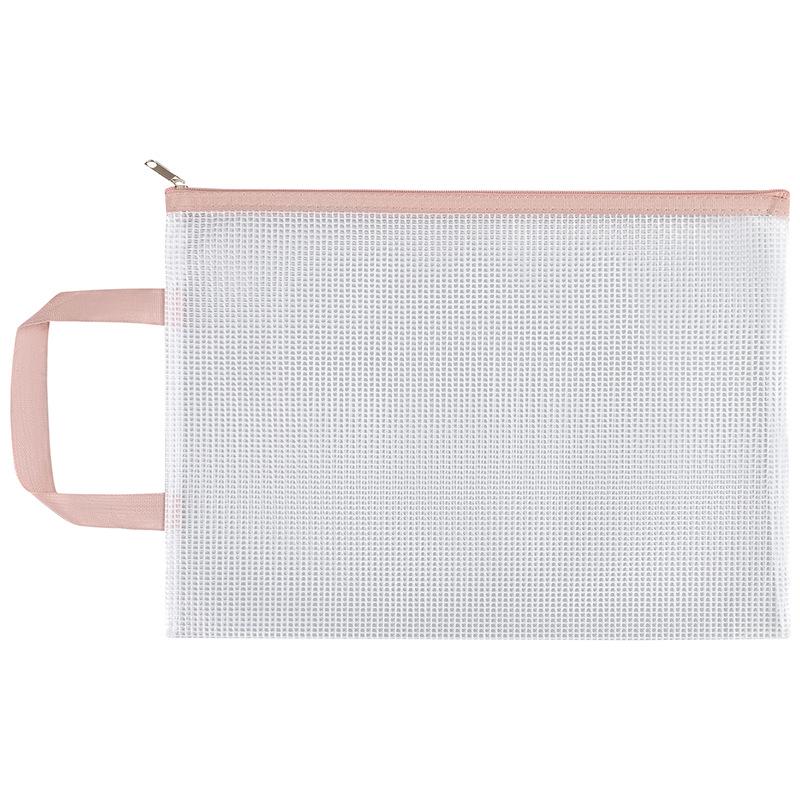 

Morandi Handheld PVC Mesh Waterproof Dustproof Large Capacity Document Bag with Logo