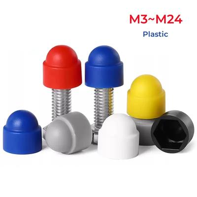 PE Plastic Hexagon Caps For Bolt Protect Nut M3~M24 Waterproof Dust Proof Protective Decoration Nuts Cap For Car Wheels Exterior